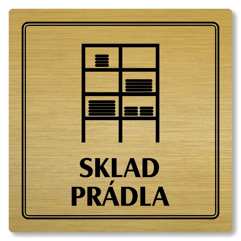 Sklad prádla, 118x118mm, zlatá, Utah